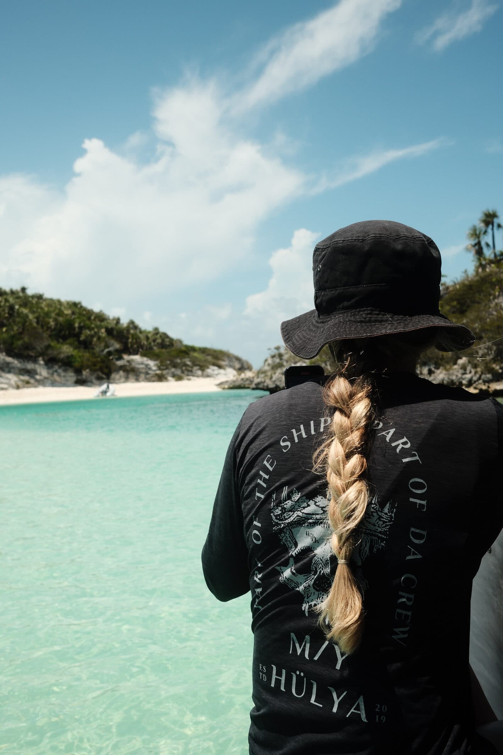 Hannah in Part of Ship crew shirt — M/Y Hülya