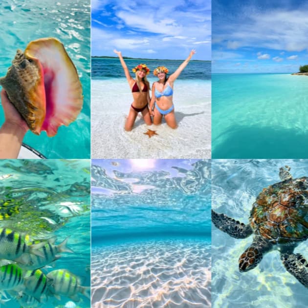 Jackson's Charters boat underway in the clear waters of Spanish Wells and Eleuthera